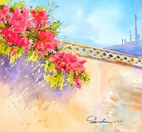 Sadia Arif, 10 x 11 Inch, Watercolor on Paper, Cityscape Painting, AC-SAD-050